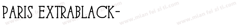 Paris ExtraBlack字体转换